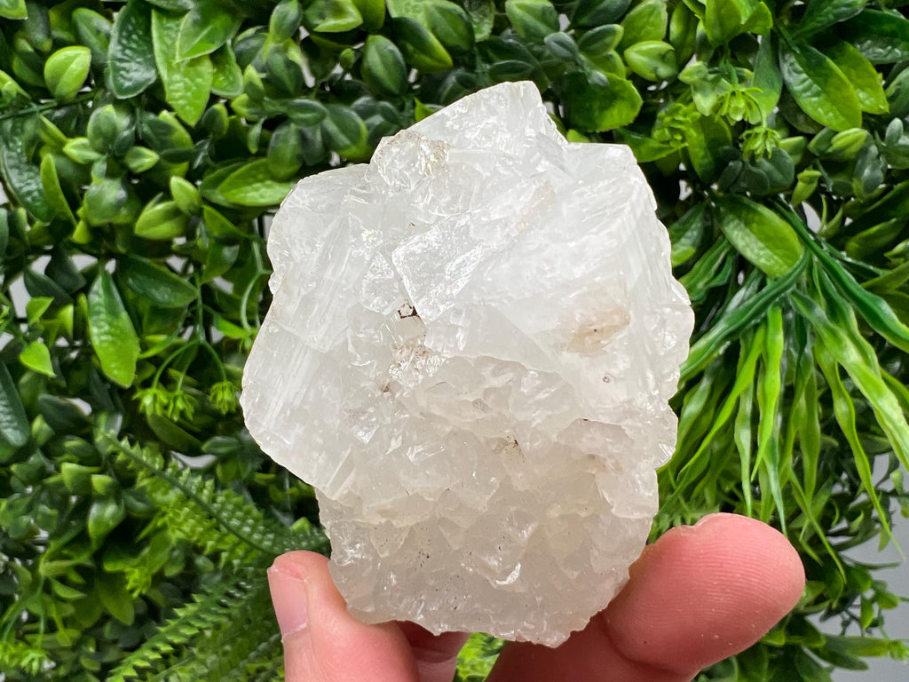 Transparent Apophyllite on Chalcedony, India Mineral Specimen