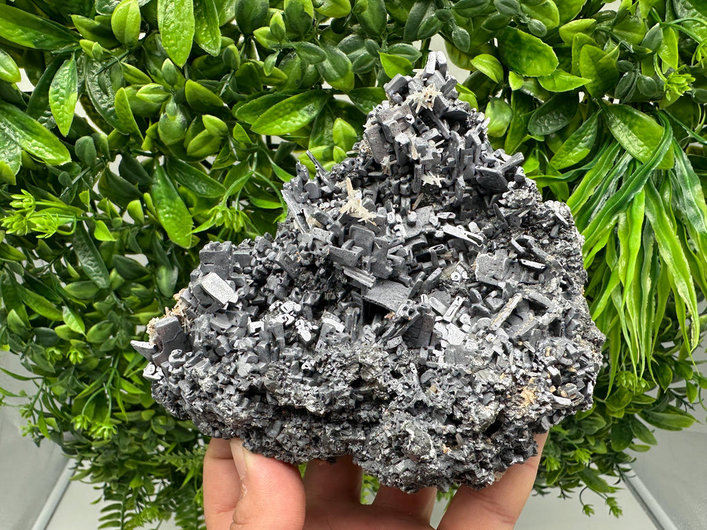 Skeletal Galena on Sphalerite, Natural Crystal Mineral Souvenir