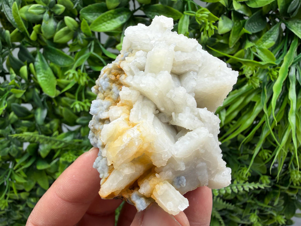 Rare Fluorescent Calcite after Barite on Chalcedony - Androvo Mine, Bulgaria