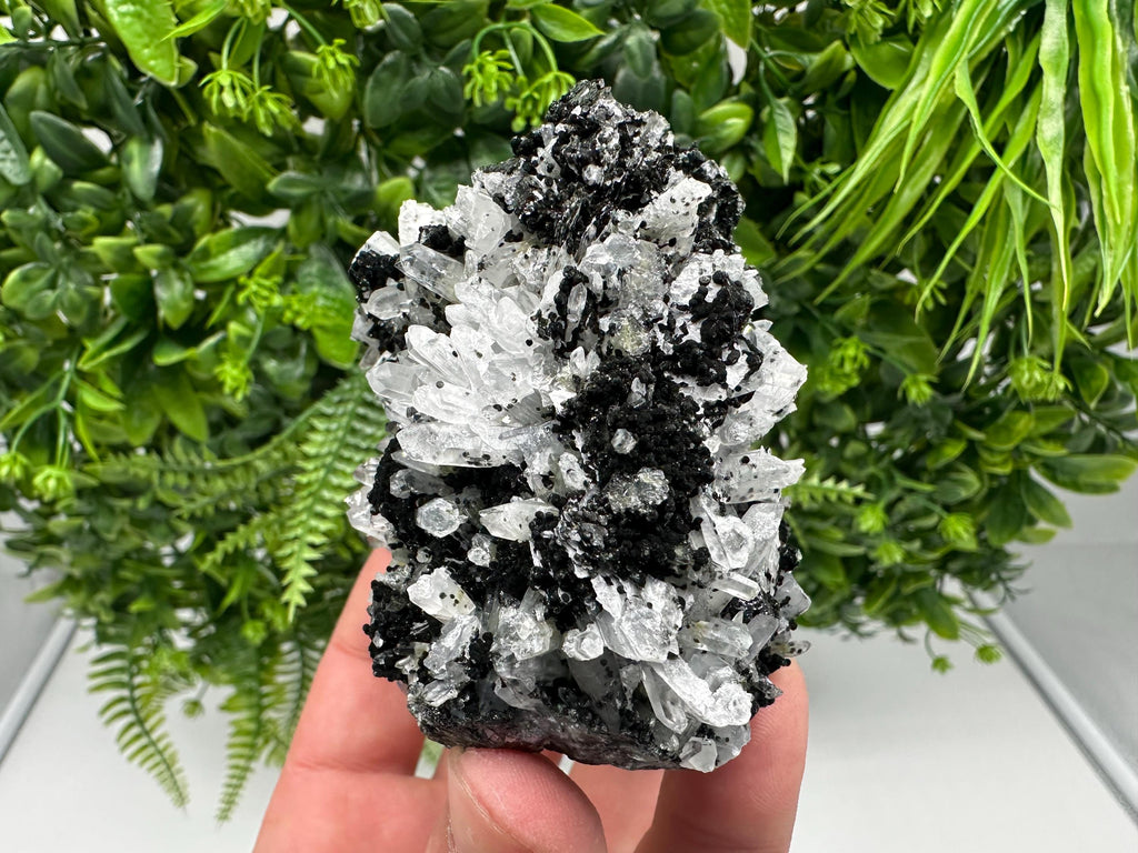 Chlorite Quartz with Hematite: Borieva Mine Crystal Decor (18/9/7 cm)
