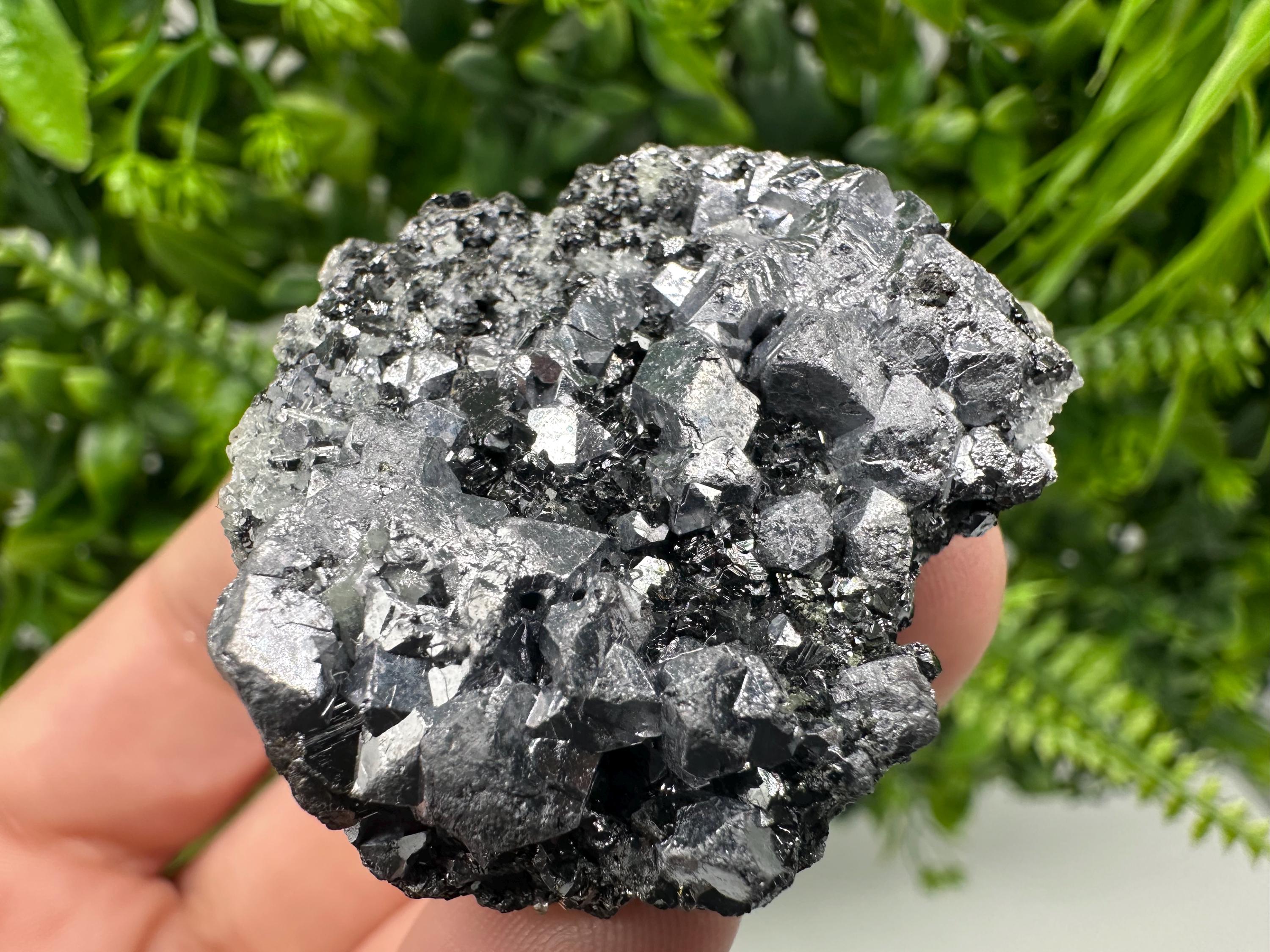 Shiny Galena Cluster, Borieva Mine, Bulgaria: Natural Mineral Decor