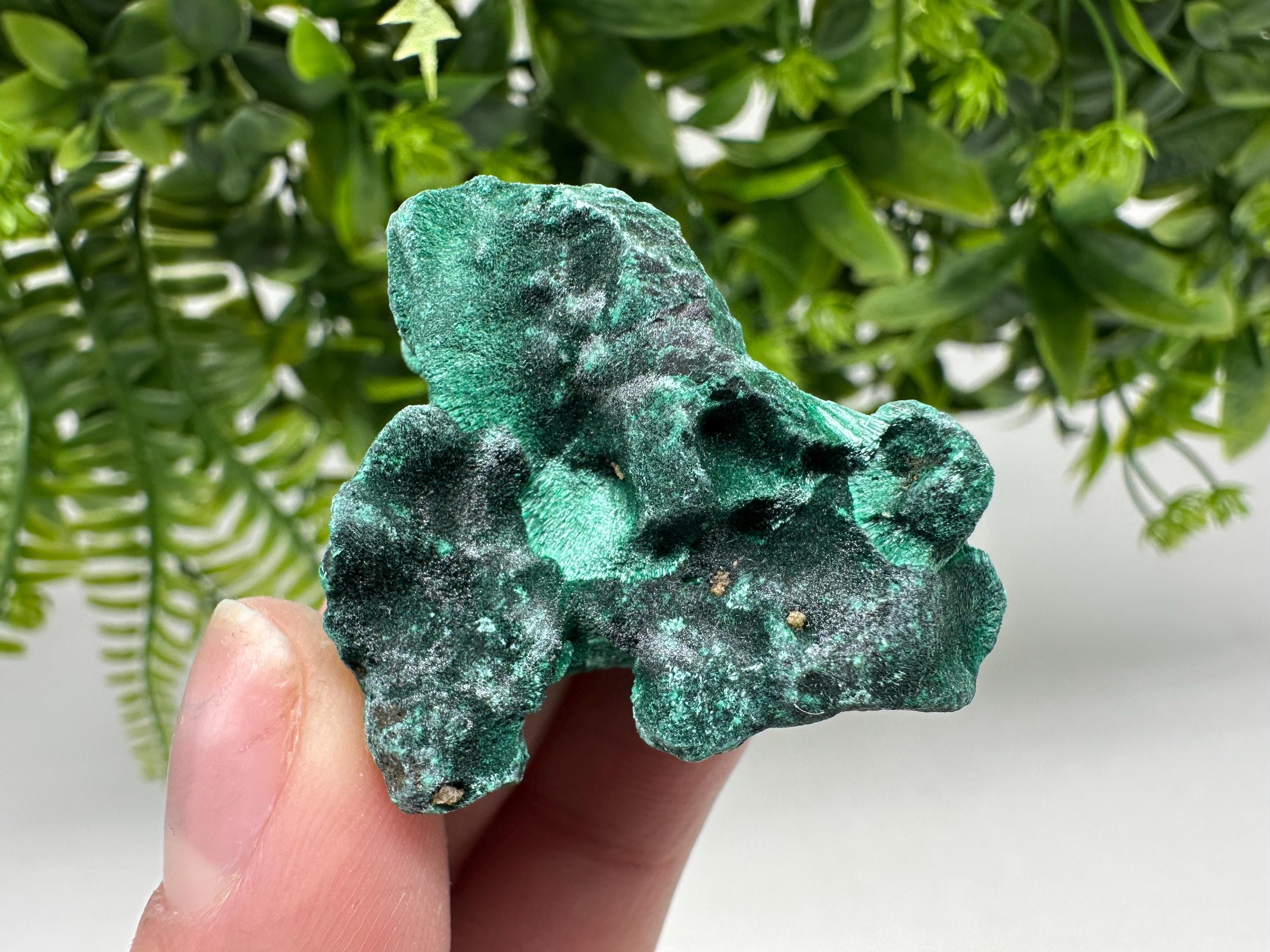 Polished Green Malachite Crystal from Congo, Natural Mineral Specimen (Chakra)