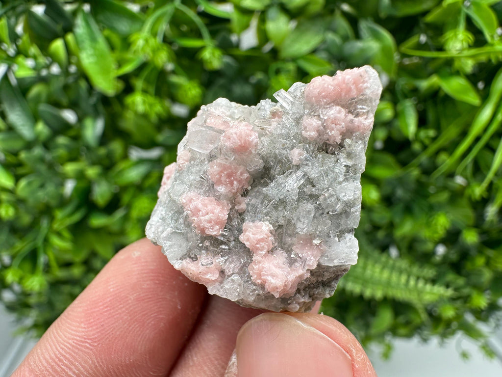 Rhodochrosite on Quartz Specimen, Starnica Mine, Bulgaria