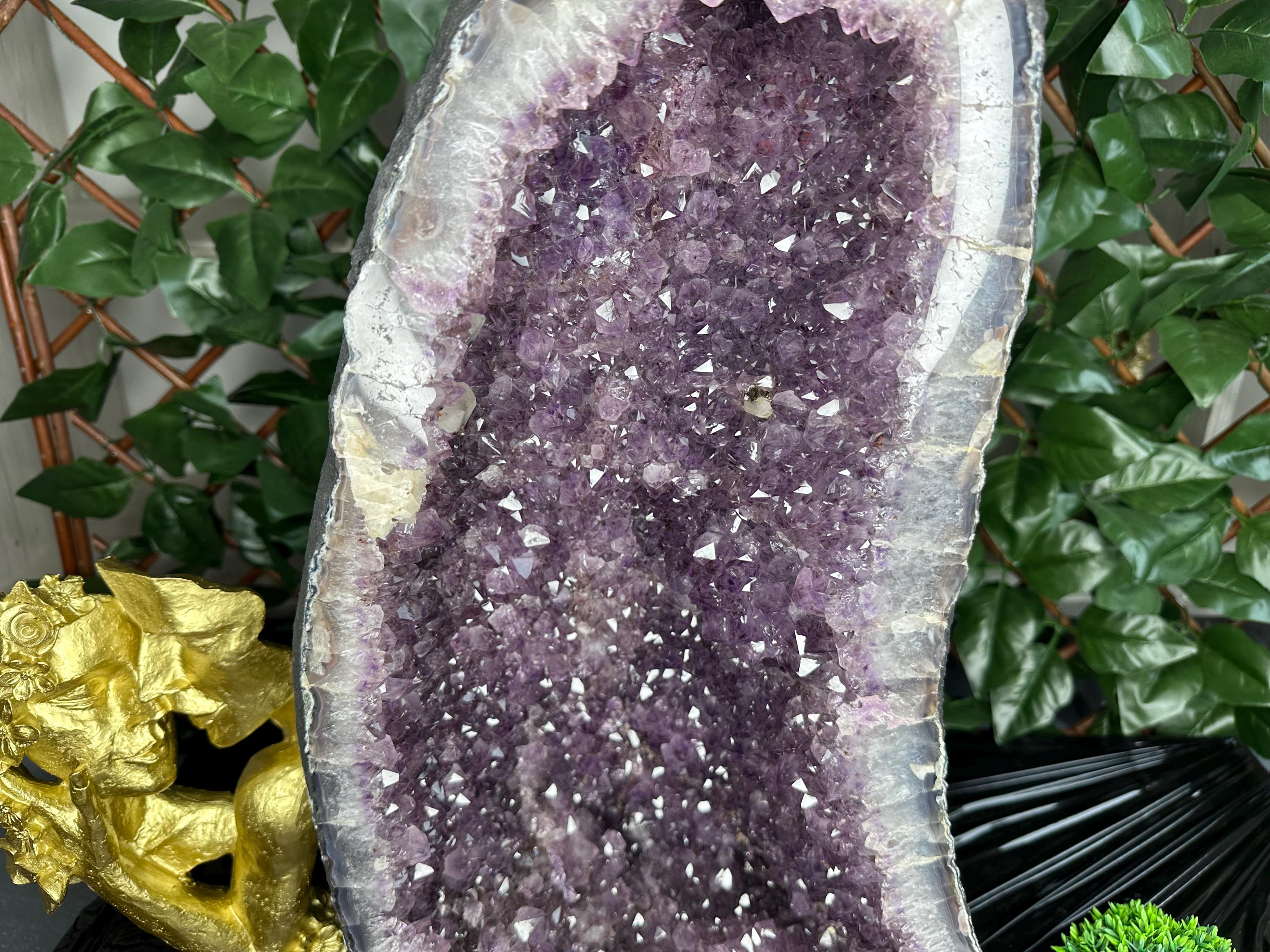 Large Amethyst Geode, Brazil Mineral Specimen, Purple Quartz
