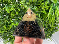 Black Tourmaline Orgonite Pyramid: Handmade Healing Energy Chakra Protection