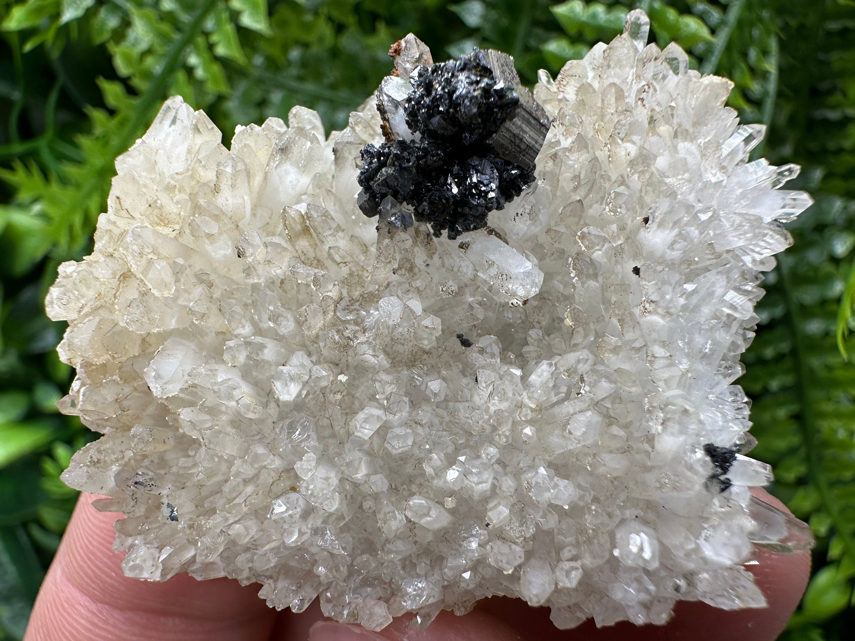 Quartz with Chalcopyrite and Sphalerite, Natural Crystal Home Decor