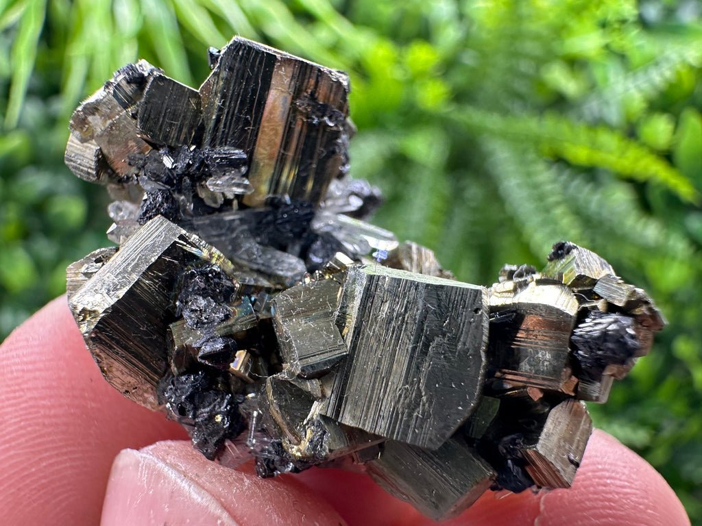 Pyrite with Hematite, Sphalerite & Quartz: Borieva Mine Mineral Specimen