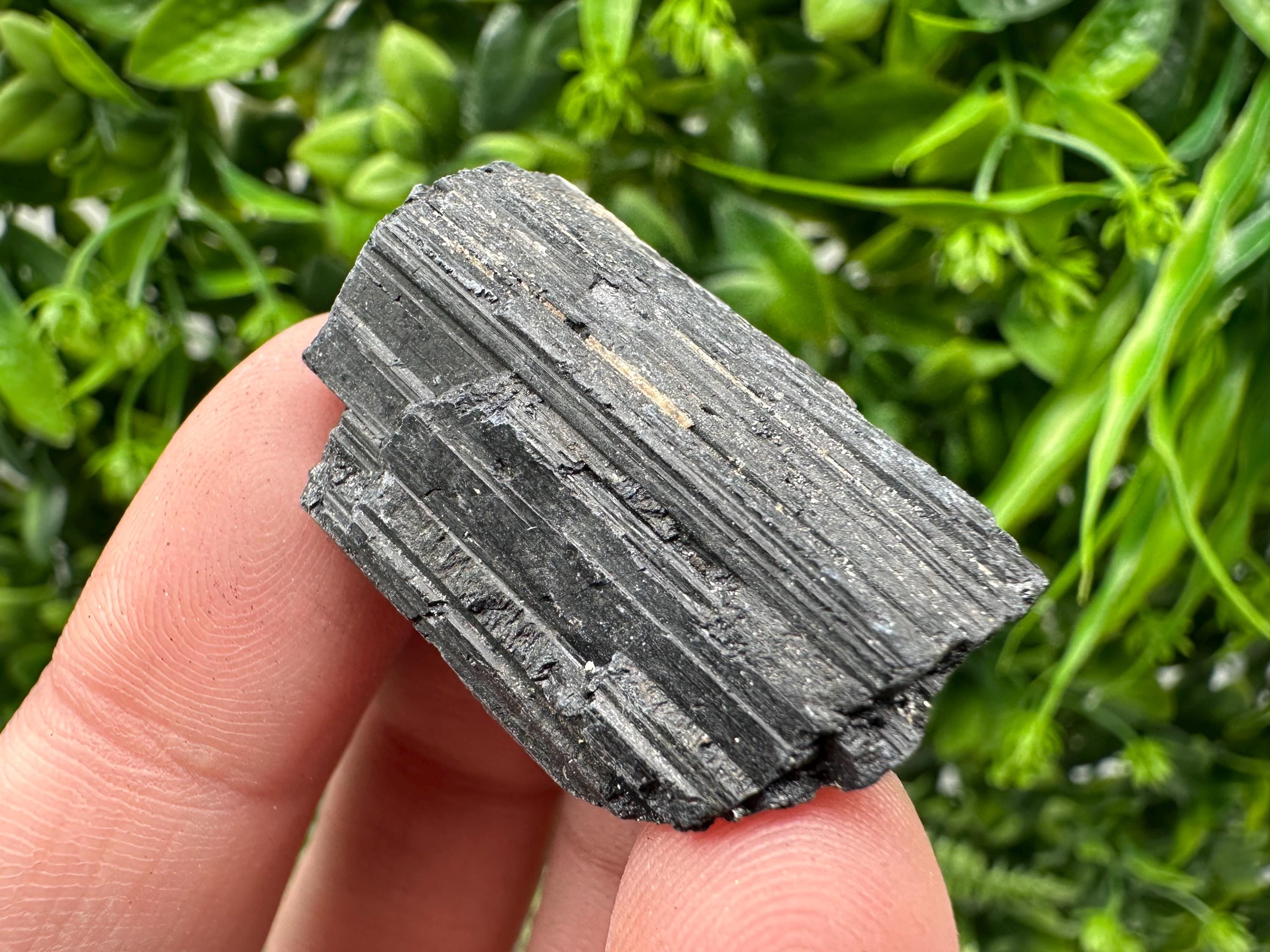 Natural Black Tourmaline Crystal – Raw Protective Stone, Healing Crystal, Grounding Mineral Gift