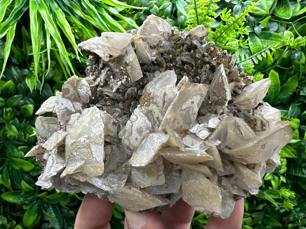 Calcite on Quartz with Oxide, Borieva Mine Mineral Specimen