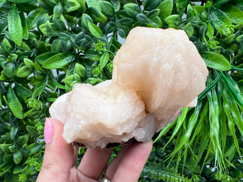 Apophyllite Stilbite Chalcedony Specimen: India Minerals Crystal, 360 grams