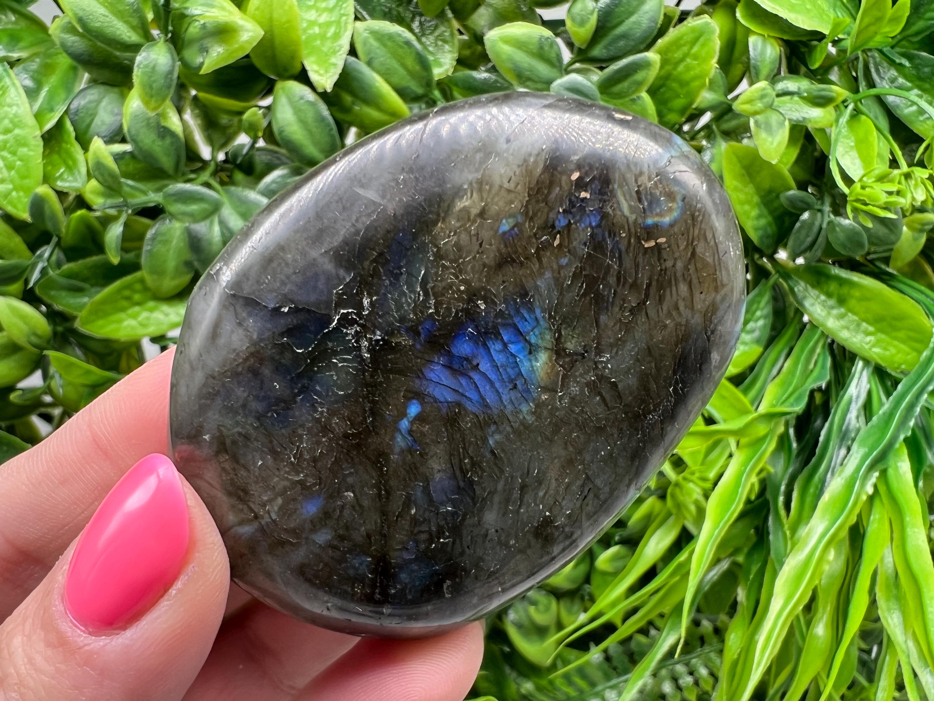 Polished Labradorite Stone: Multifire Crystal Decor Slab, Rainbow Sheen