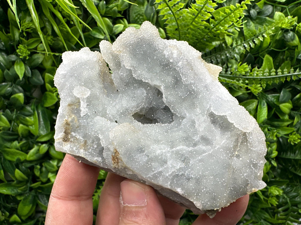 Chlorite Chalcedony Quartz Cluster, Natural Crystal Mineral Specimen