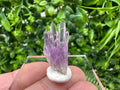 Phantom Amethyst Crystal with Cerussite, Bulgarian Mineral Specimen