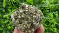 Rainbow Pyrite on Calcite Cluster, Bulgaria Mineral Specimen