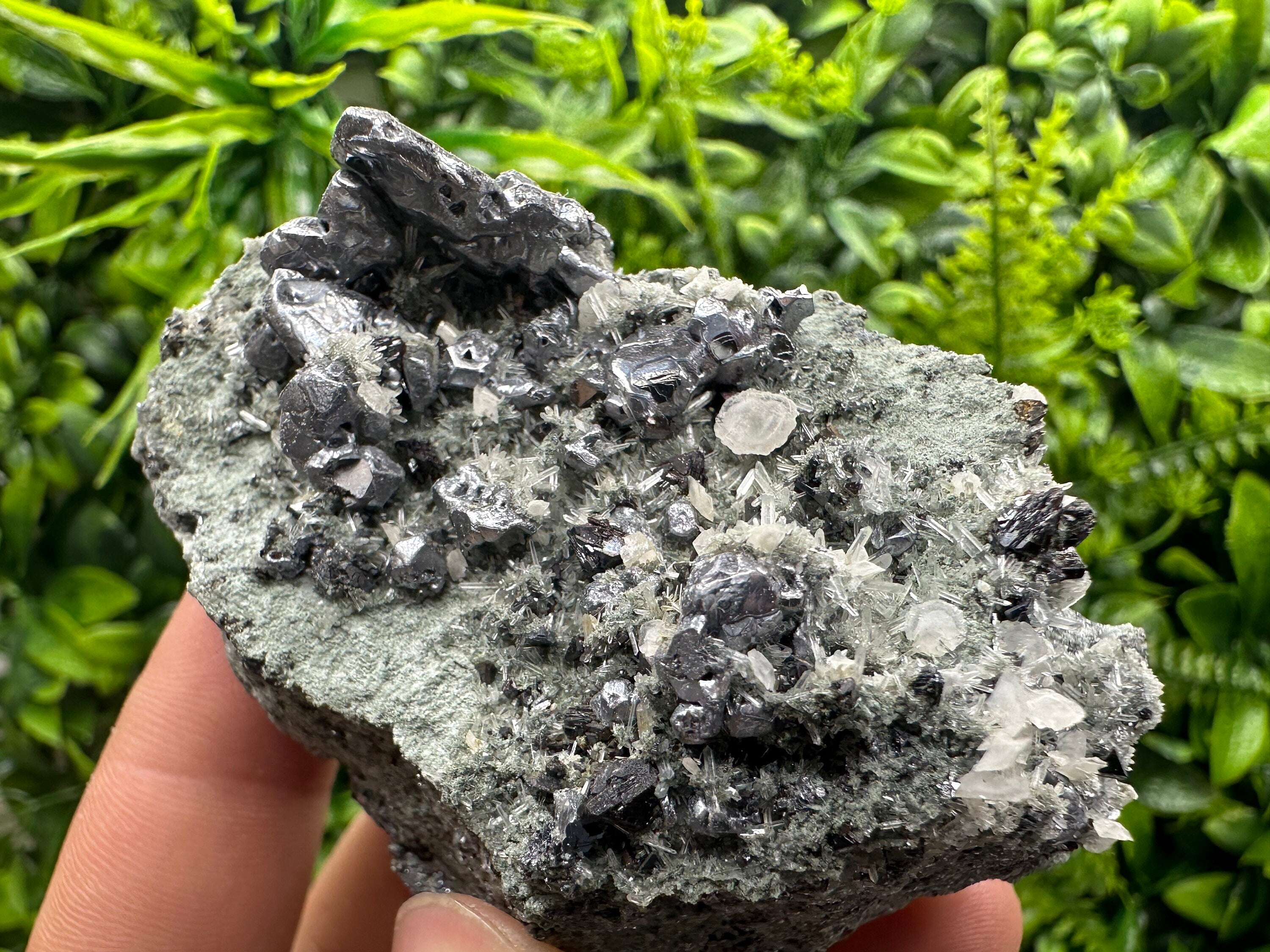 Galena Sphalerite Pyrite on Quartz, Madan Bulgaria Mineral Decor