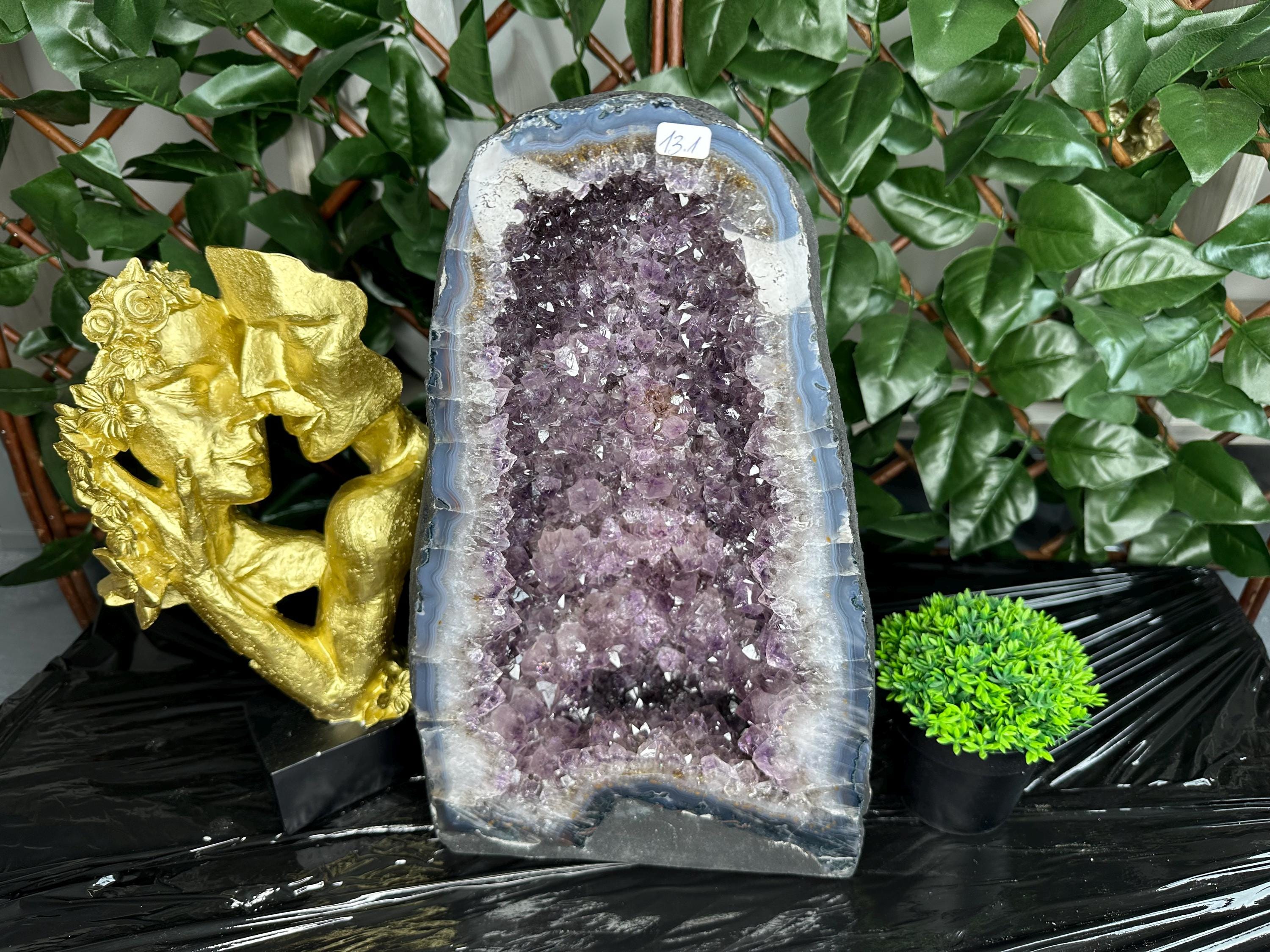 Large Amethyst Geode, Brazil Mineral Specimen, Purple Quartz