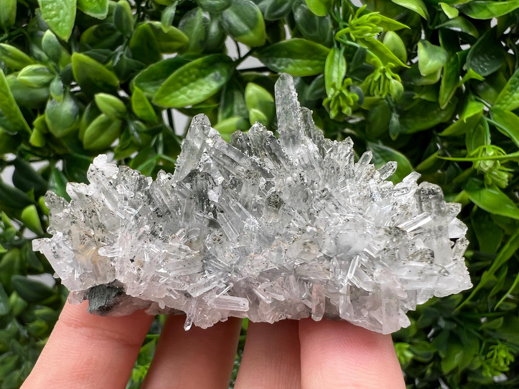 Green Quartz Crystal Specimen: Chlorite & Sphalerite Inclusions, Madan Bulgaria