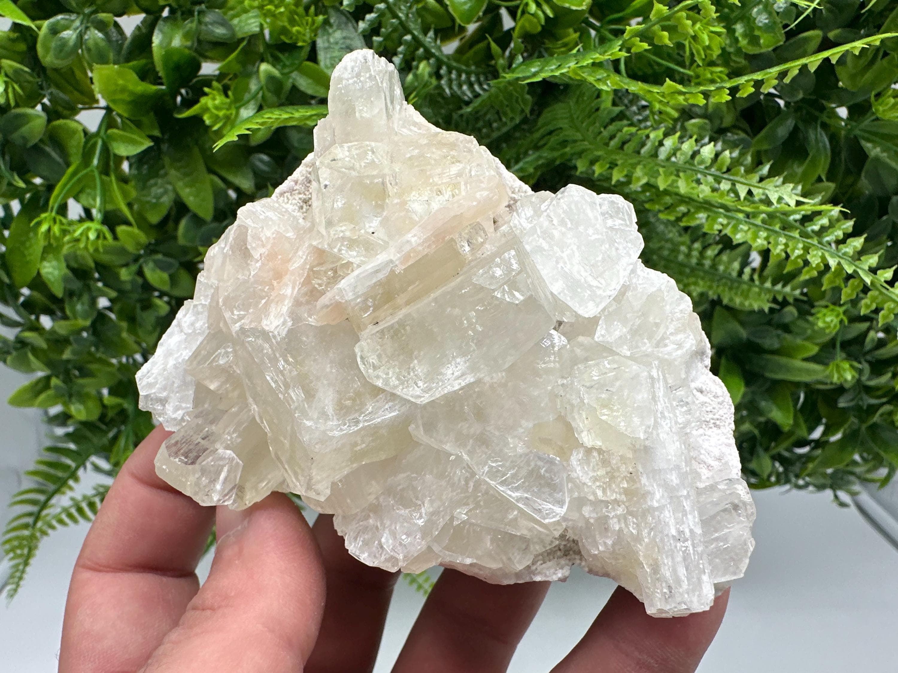 Apophyllite Stilbite Cluster on Chalcedony, India Crystal Mineral Specimen
