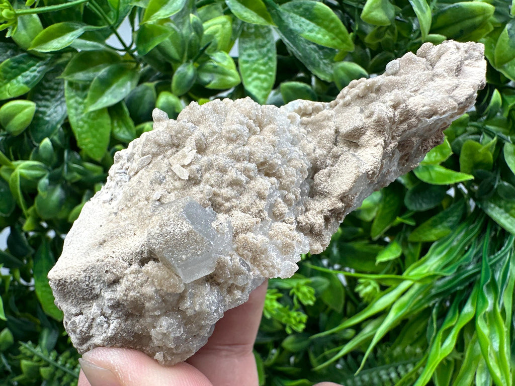 Transparent Apophyllite on Chalcedony, India Mineral Specimen