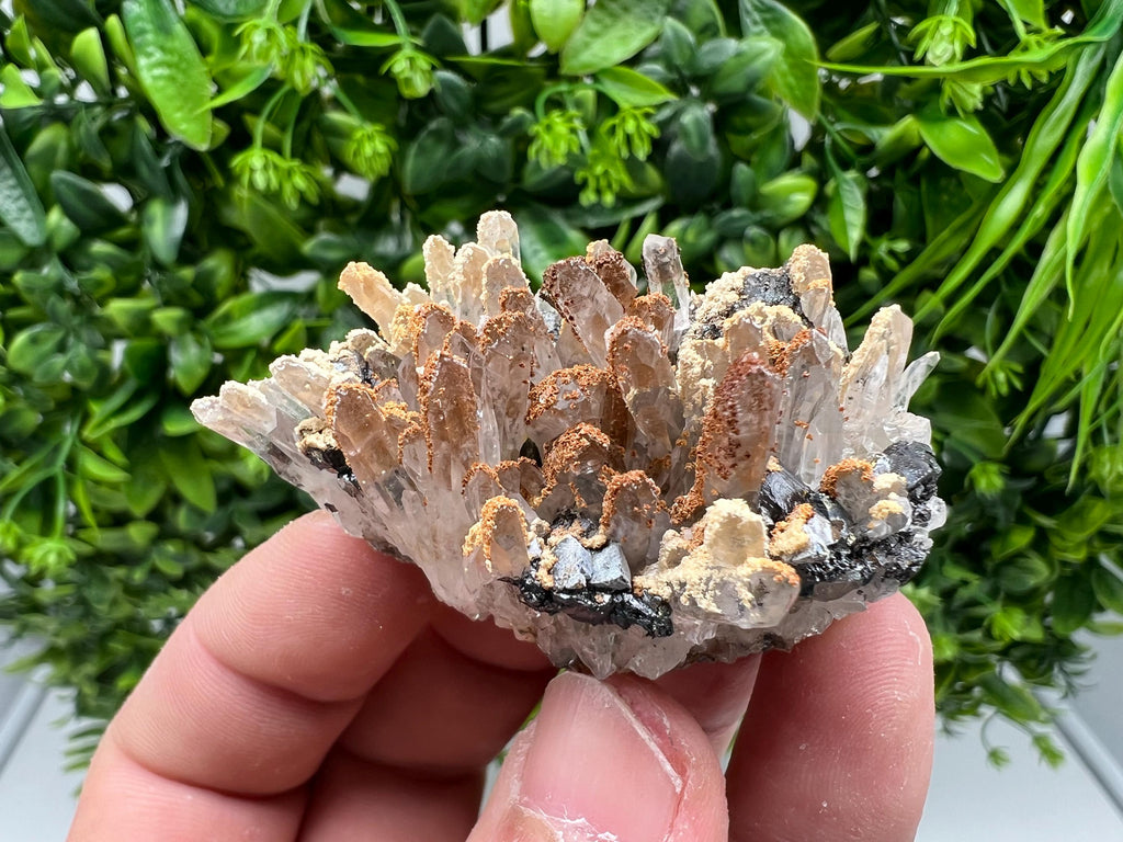 Stunning Quartz covered with iron oxide limonite natural minerals souvenir crystal home decor stone collection minerals September 9th mine