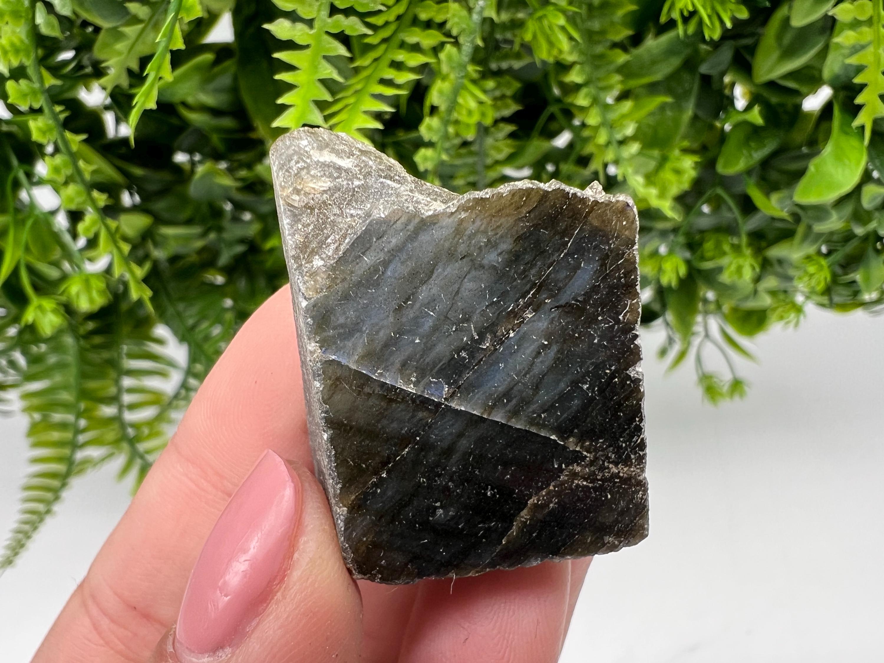 Polished Labradorite Slab: Multifire Crystal Decor - 3/2/3.5 CM