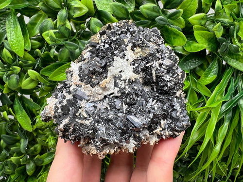 Black Sphalerite, Quartz, Galena Mineral Specimen: Madan Bulgaria Crystal