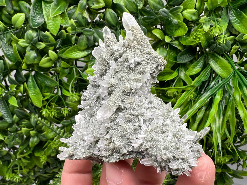 Green Quartz Specimen: Chlorite and Sphalerite Inclusions, Madan Bulgaria