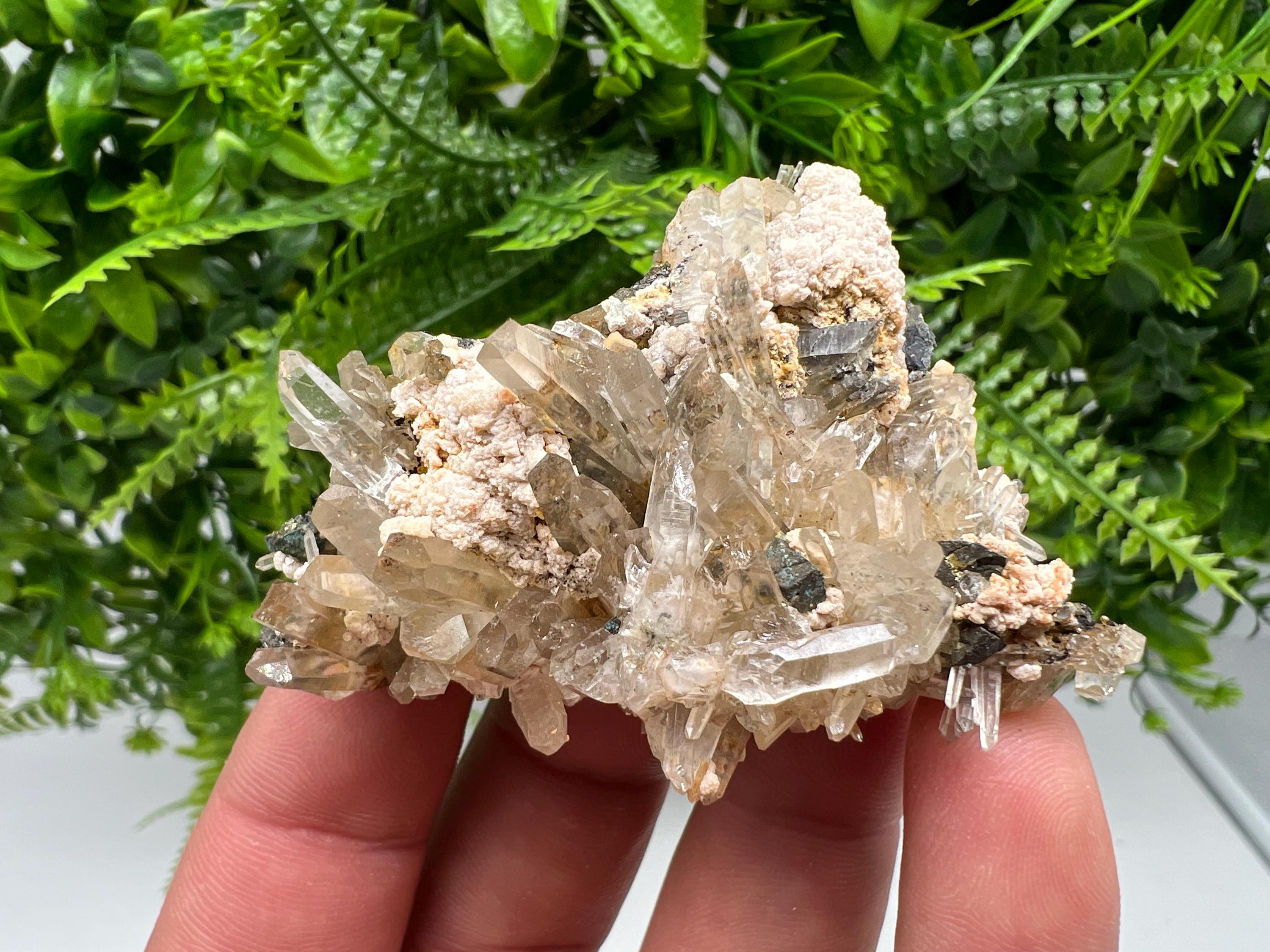 Quartz Rhodochrosite Mineral Specimen, Madan Bulgaria Crystal