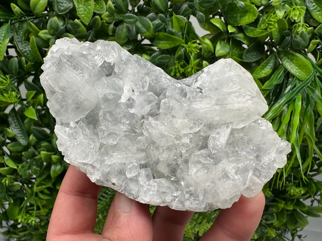 Transparent Apophyllite on Chalcedony, India Mineral Specimen
