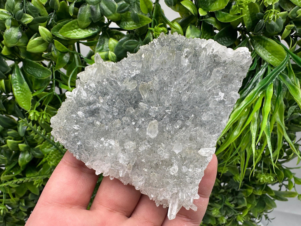 Chlorite Quartz Cluster: Bulgarian Mineral Specimen, Home Decor Stone