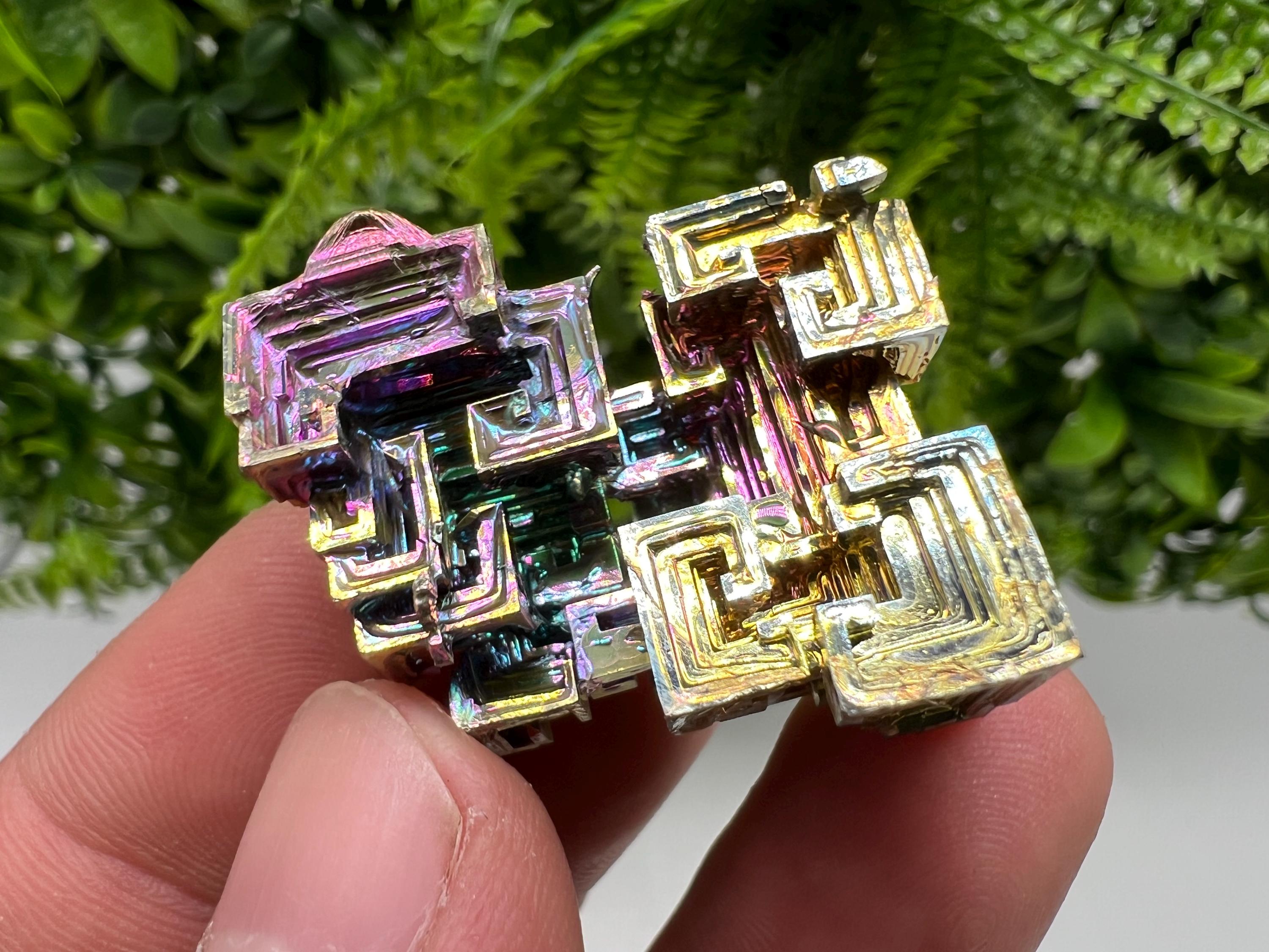Rainbow Bismuth Crystal: Rare Gemstone Collection