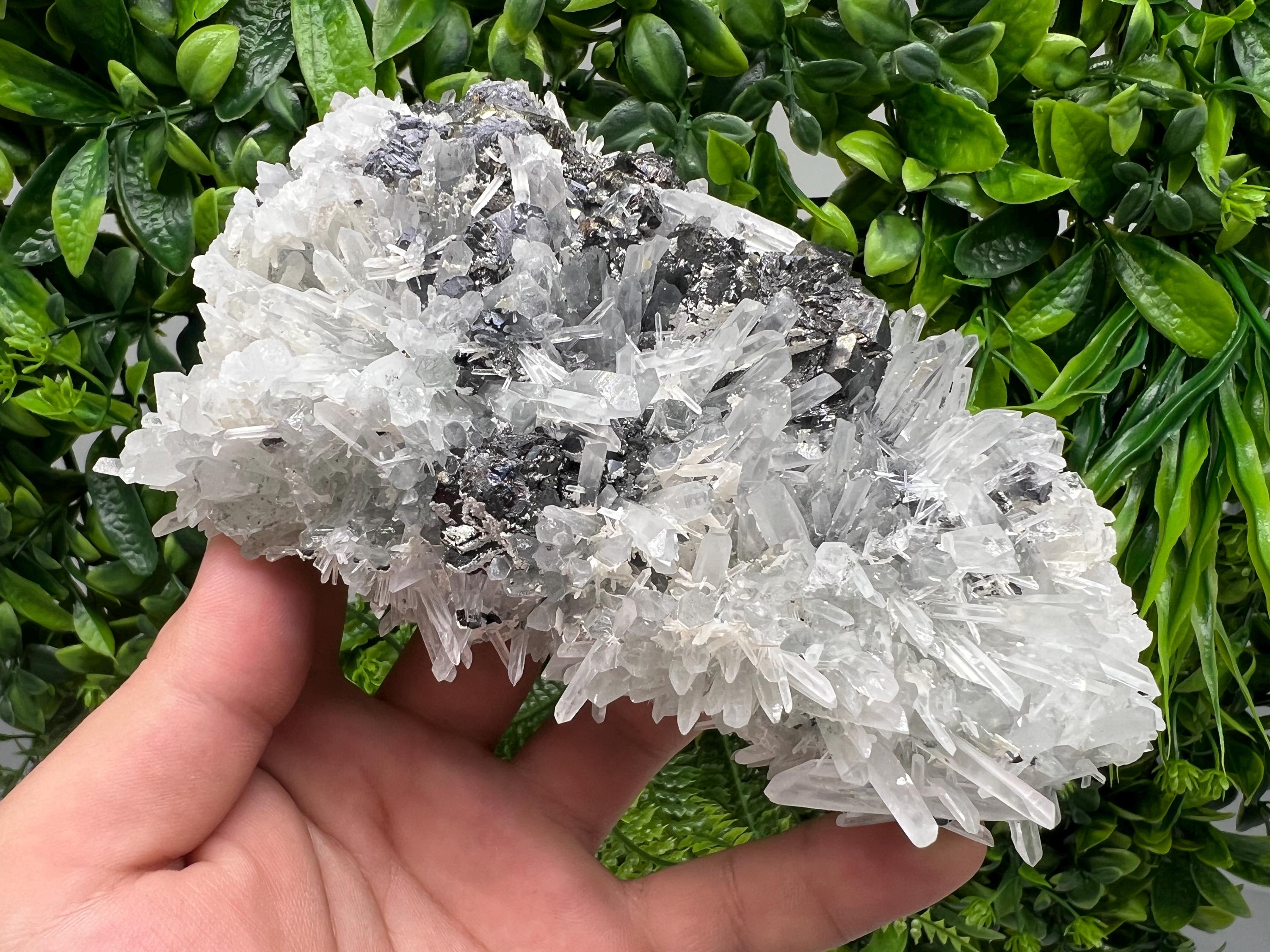 Sphalerite Galena Pyrite on Quartz: Borieva Mine Mineral Cluster