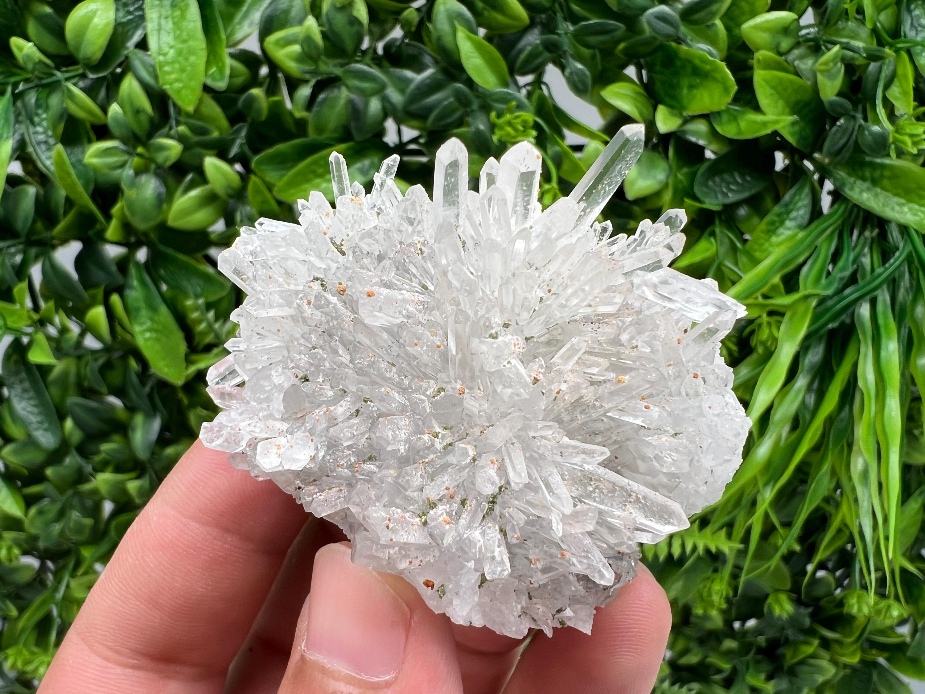 Wonderful Transparent Quartz on Chlorite Matrix,From Borieva mine,Madan,Bulgaria,Quartz,Quartz crystal,mineral specimen,collection quartz