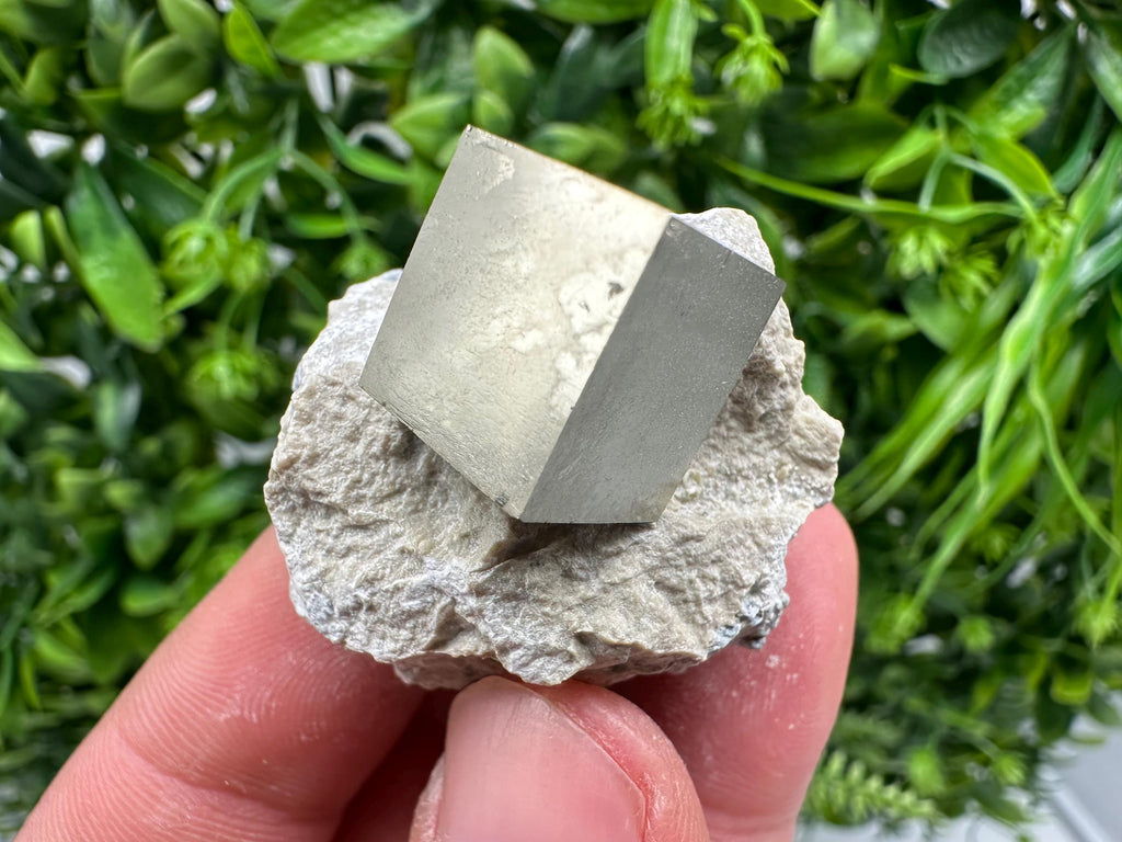 Large Pyrite Cube on Matrix, Navajun Spain, Home Decor Stone