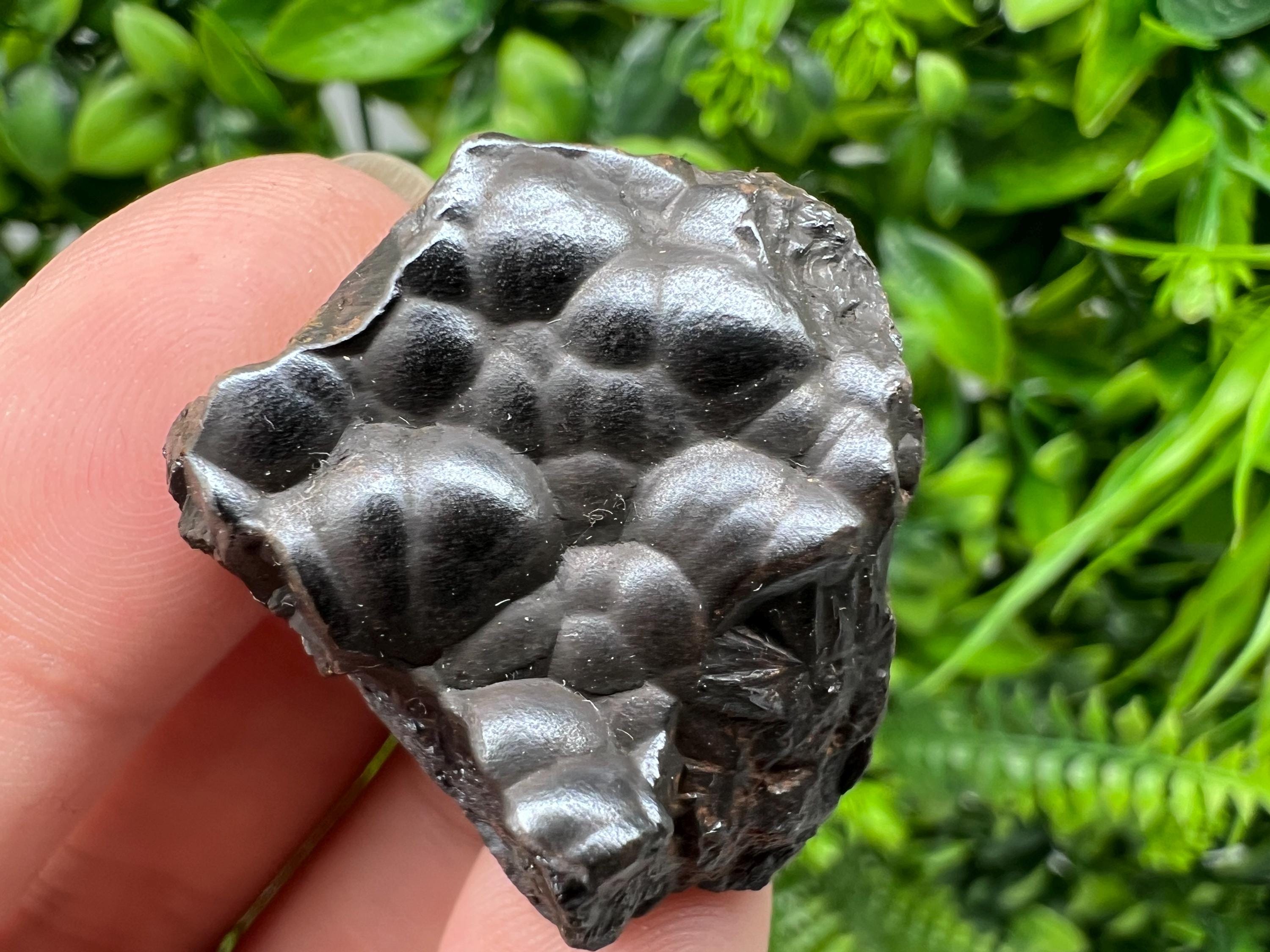 Botryoidal Black Hematite Specimen: Moroccan Crystal, Reiki Chakra Stone