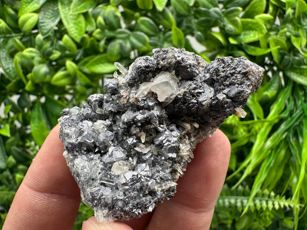 Galena with Quartz and Calcite, Borieva Mine Mineral Specimen