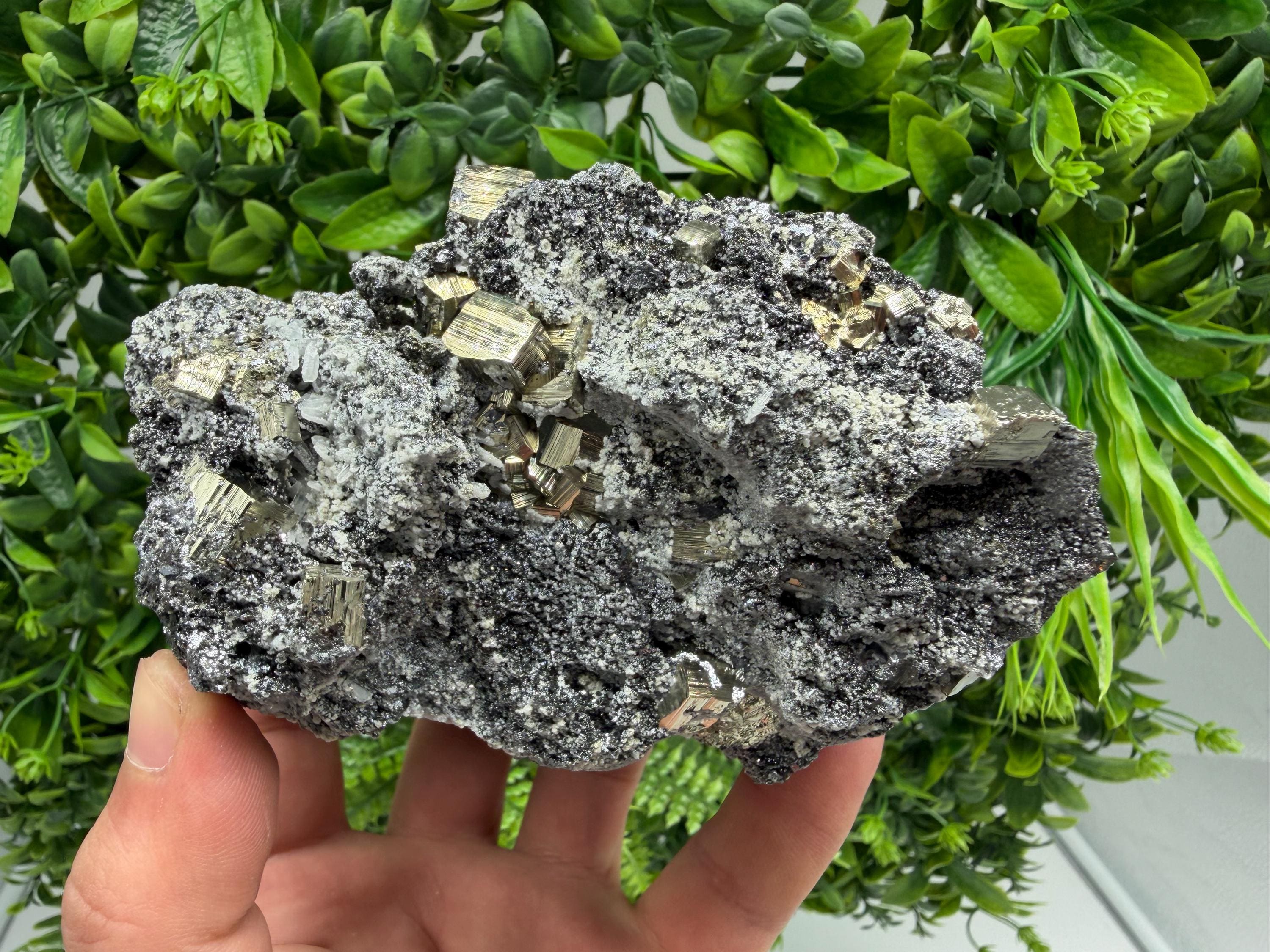 Pyrite Sphalerite Quartz  Mineral Specimen, Krushev dol Mine