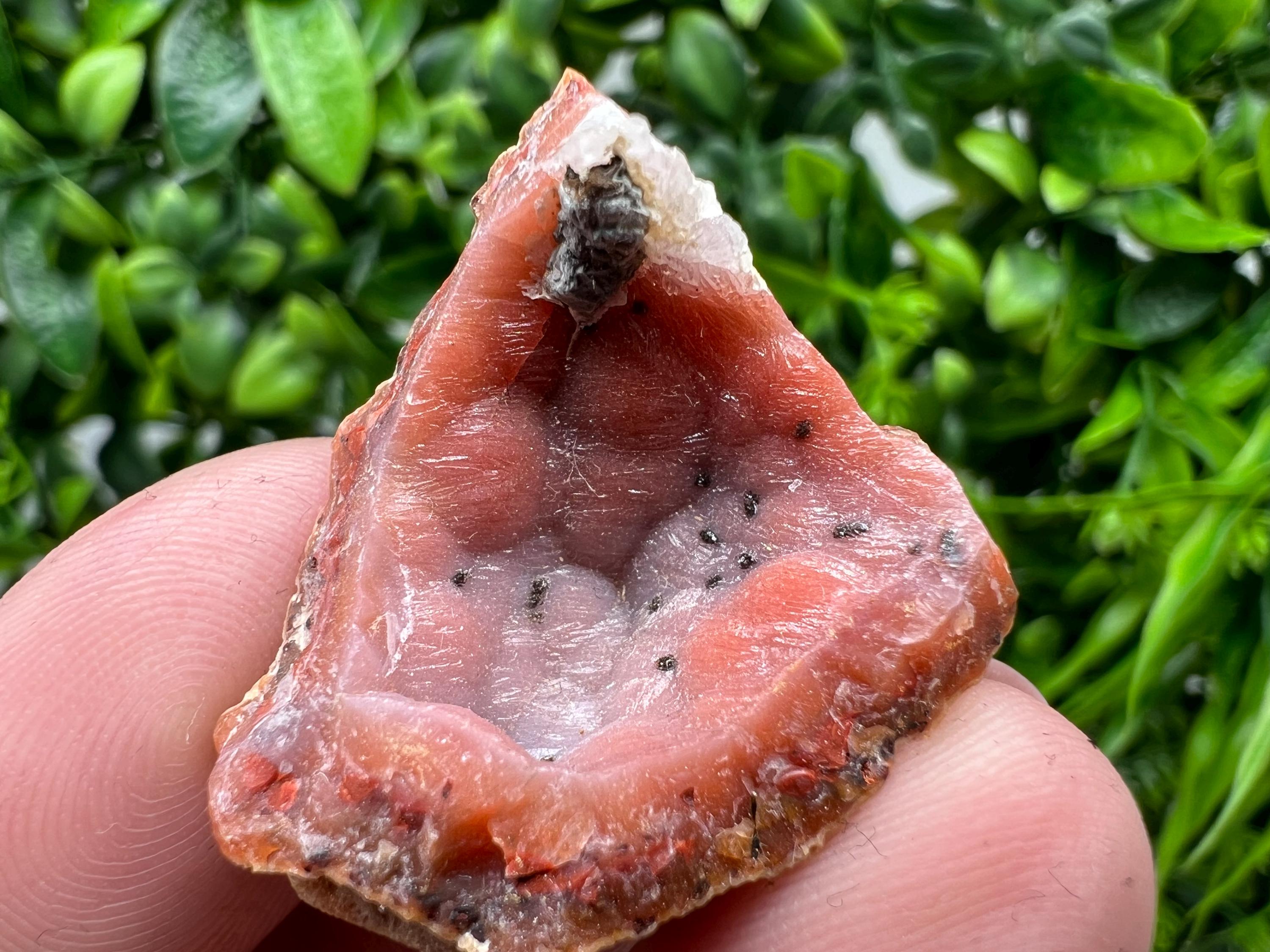 Red Chalcedony Crystal, Moroccan Mineral Specimen, Souvenir Gift