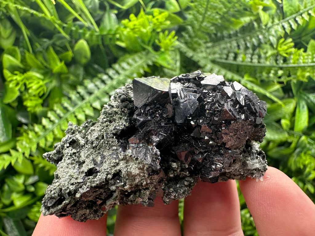 Sphalerite on Quartz Cluster, Bulgaria Mineral Specimen