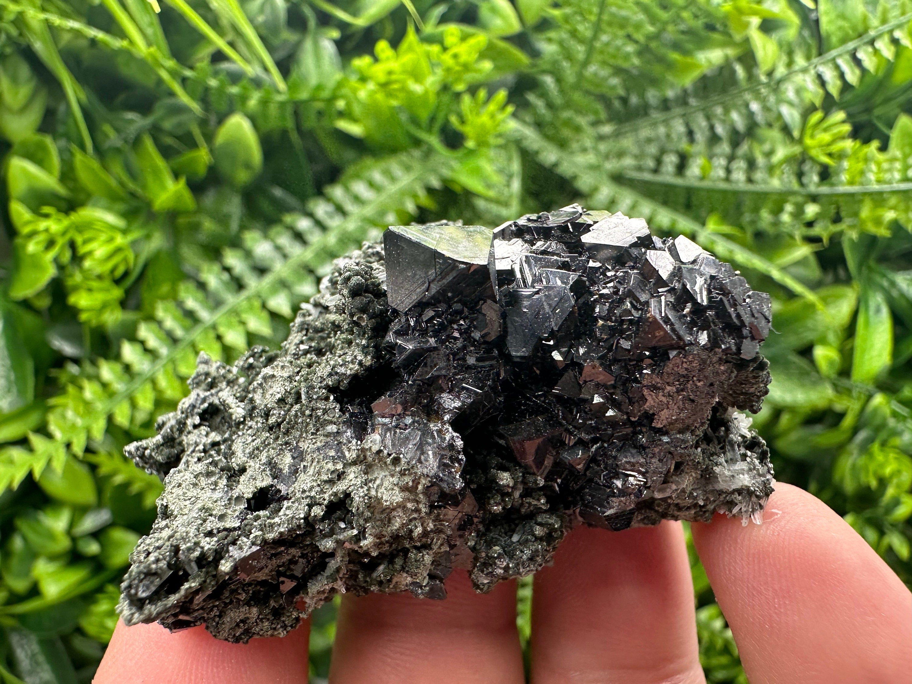 Sphalerite on Quartz Cluster, Bulgaria Mineral Specimen