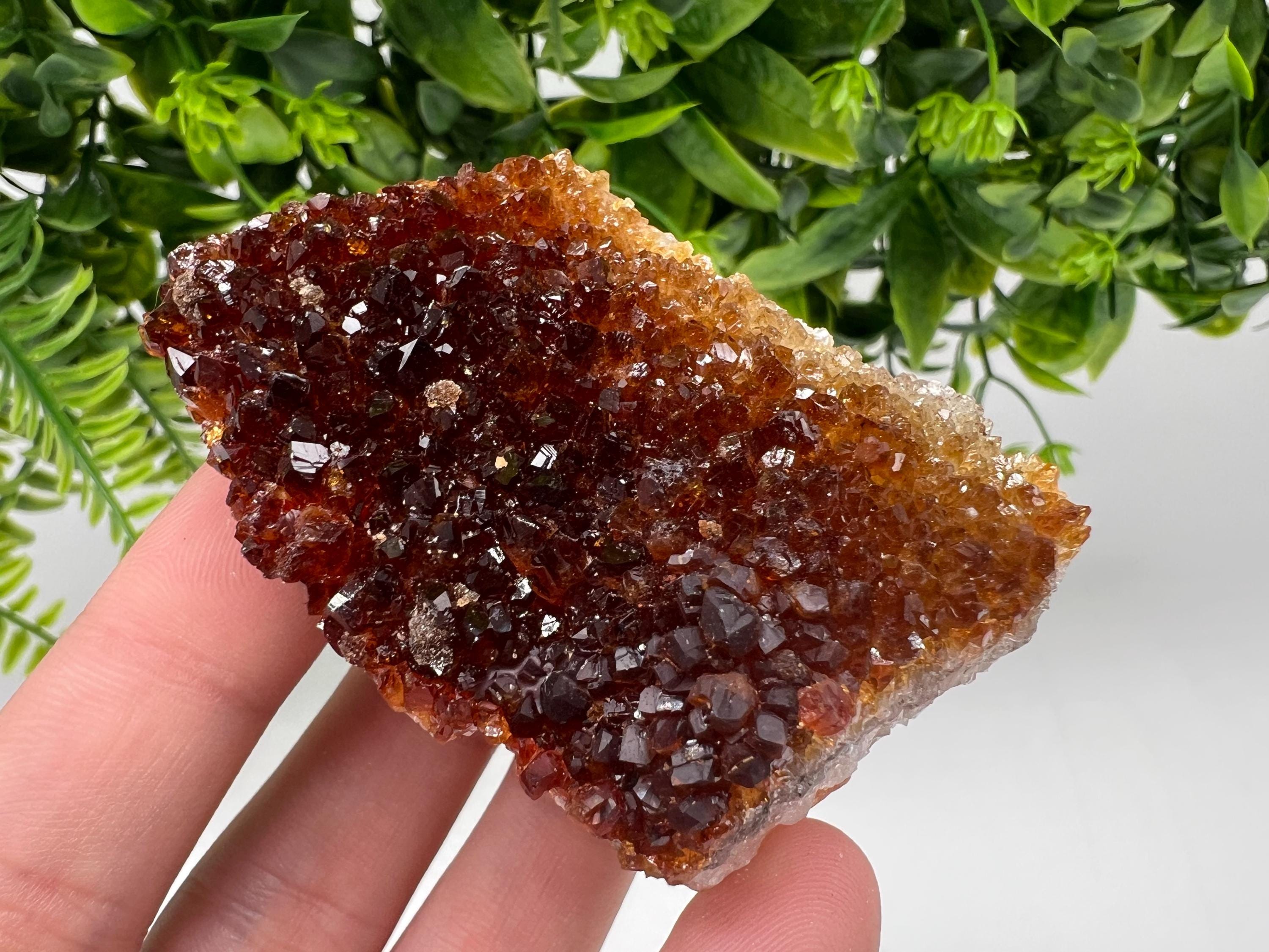 Citrine Crystal Cluster with Hematite Inclusions, Brazil