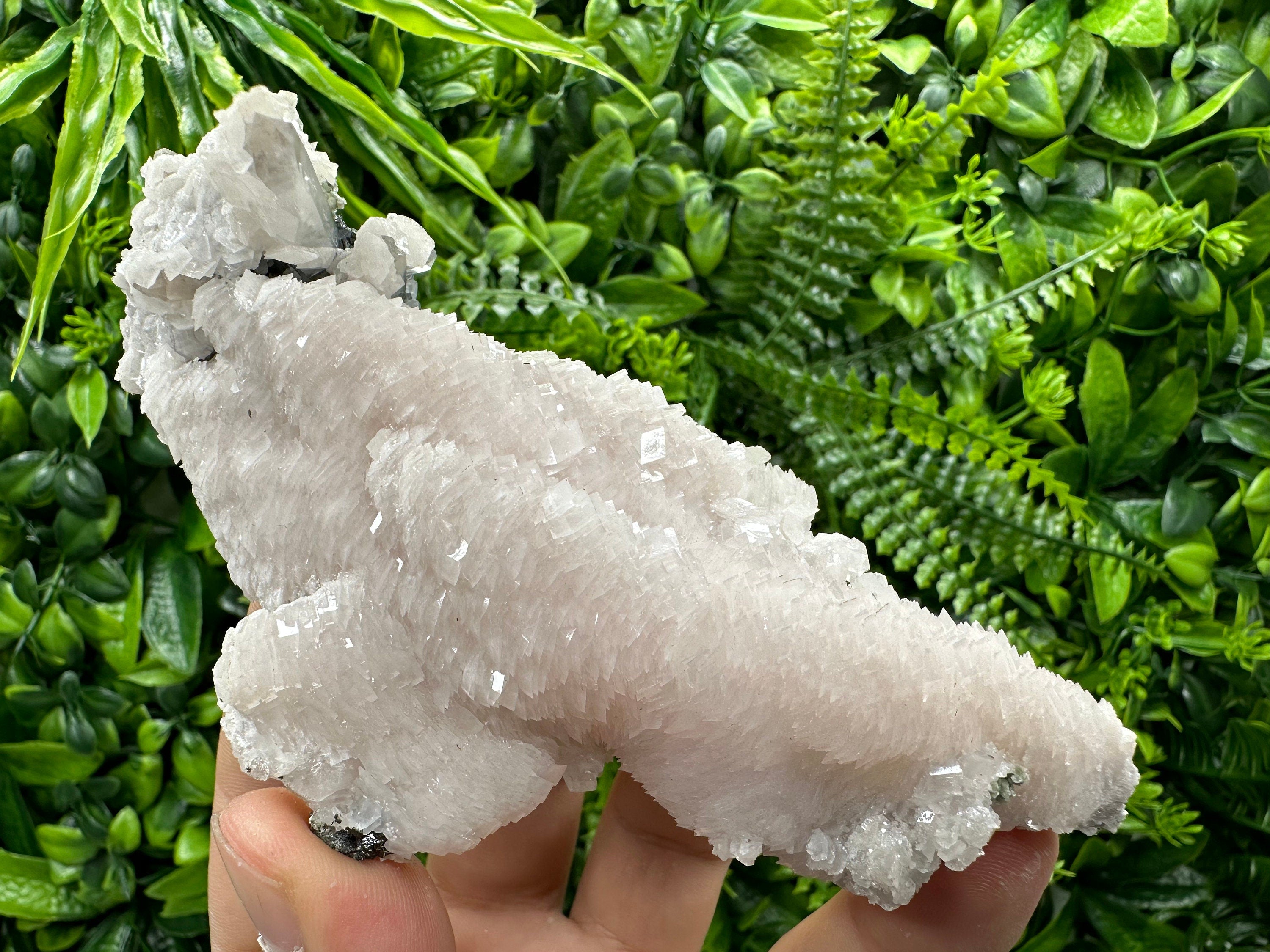 UV Fluorescent Calcite on Quartz, Bulgaria Mineral Specimen