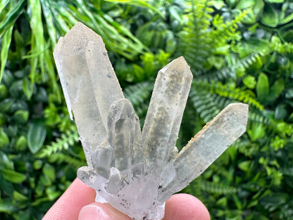 Green Quartz Specimen: Chlorite and Sphalerite Inclusions, Natural Minerals