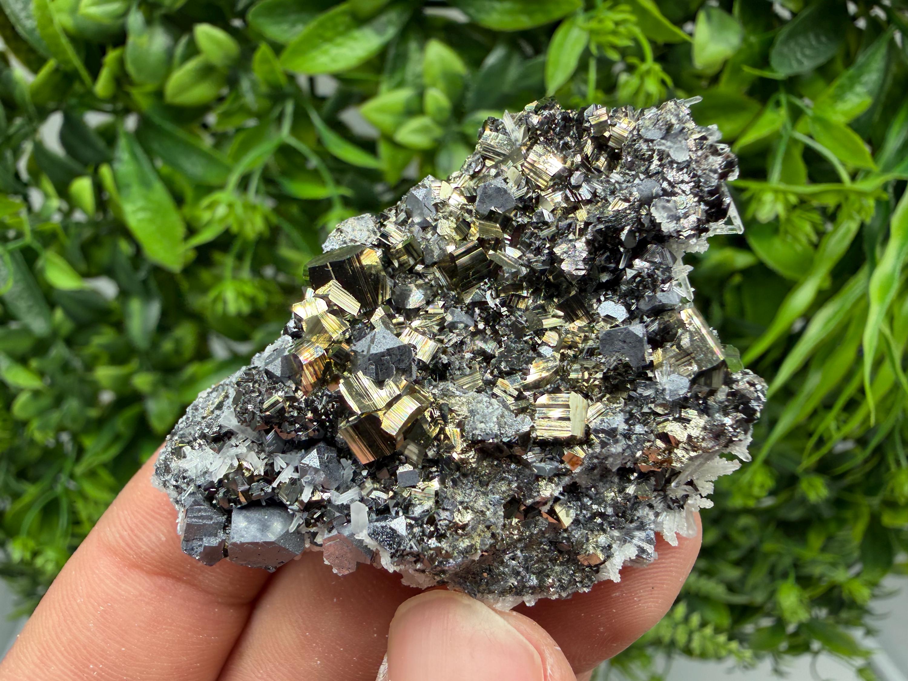 Pyrite Sphalerite Quartz  Mineral Specimen, Krushev dol Mine