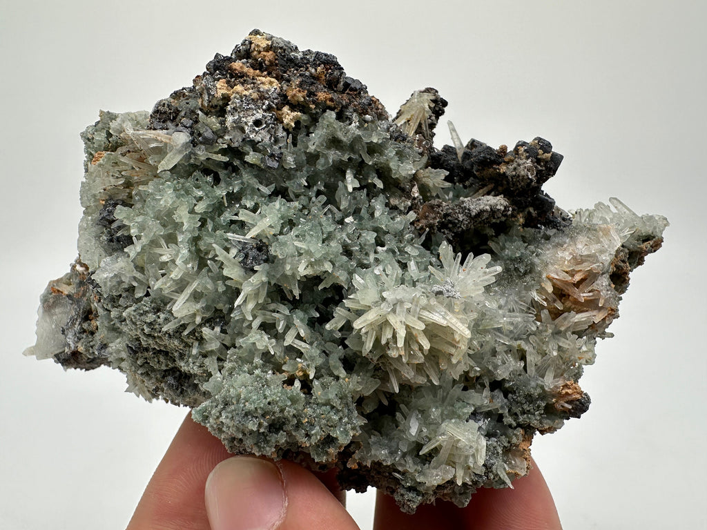 Chlorite Quartz Cluster: Bulgarian Mineral Specimen, Home Decor Stone
