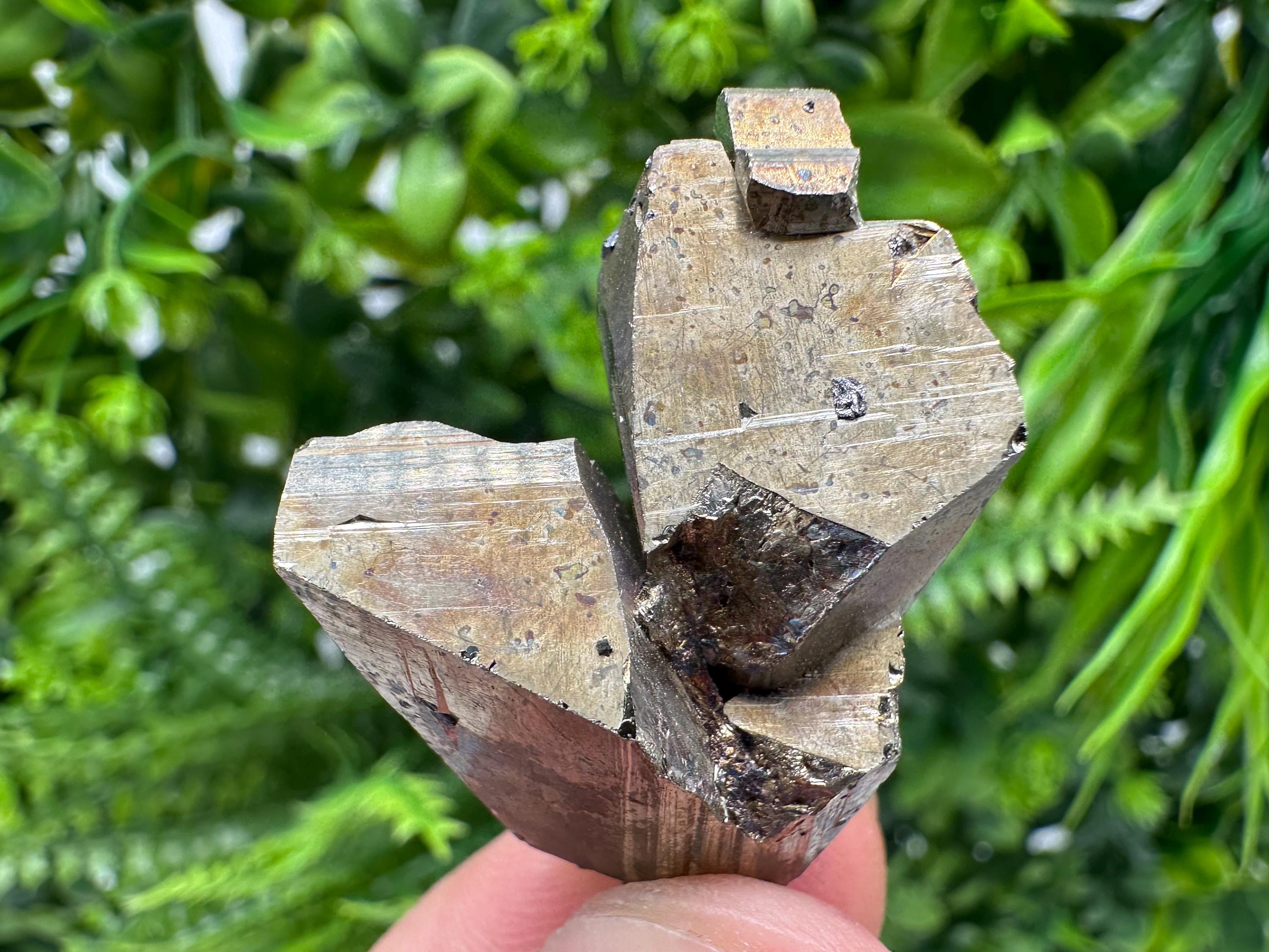 Mini Rainbow Pyrite Cluster, Borieva Mine Crystallization Specimen
