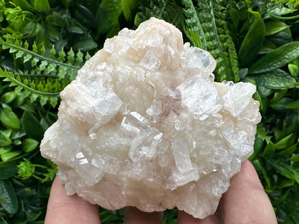 Apophyllite Stilbite on Chalcedony, India Mineral Specimen (9/7/6 cm)