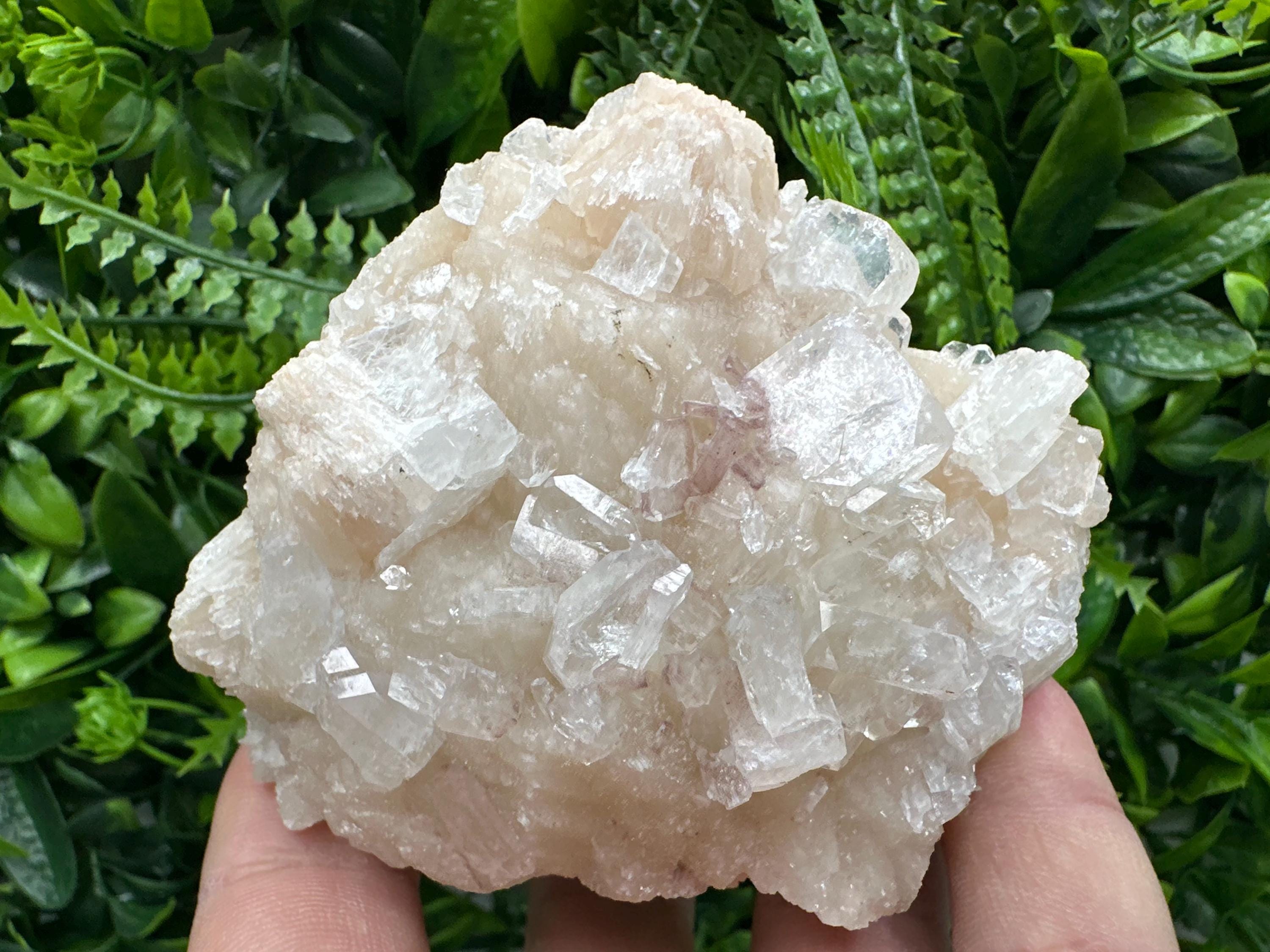 Apophyllite Stilbite on Chalcedony, India Mineral Specimen (9/7/6 cm)