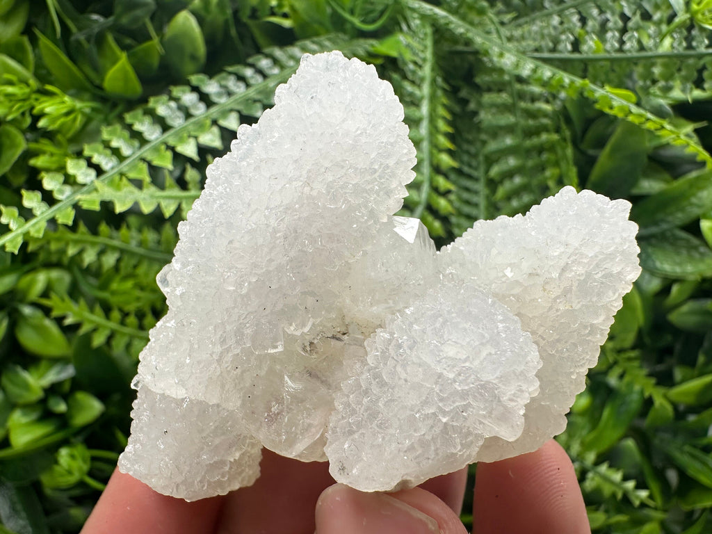 Transparent Apophyllite on Chalcedony, India Mineral Specimen