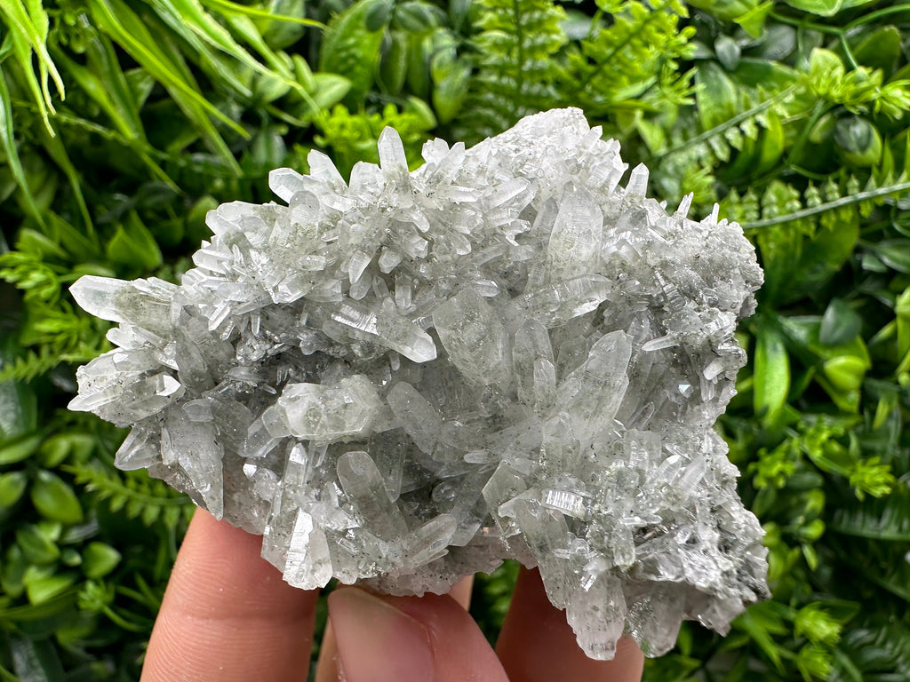 Chlorite Quartz Cluster, Borieva Mine Mineral Specimen, Bulgaria